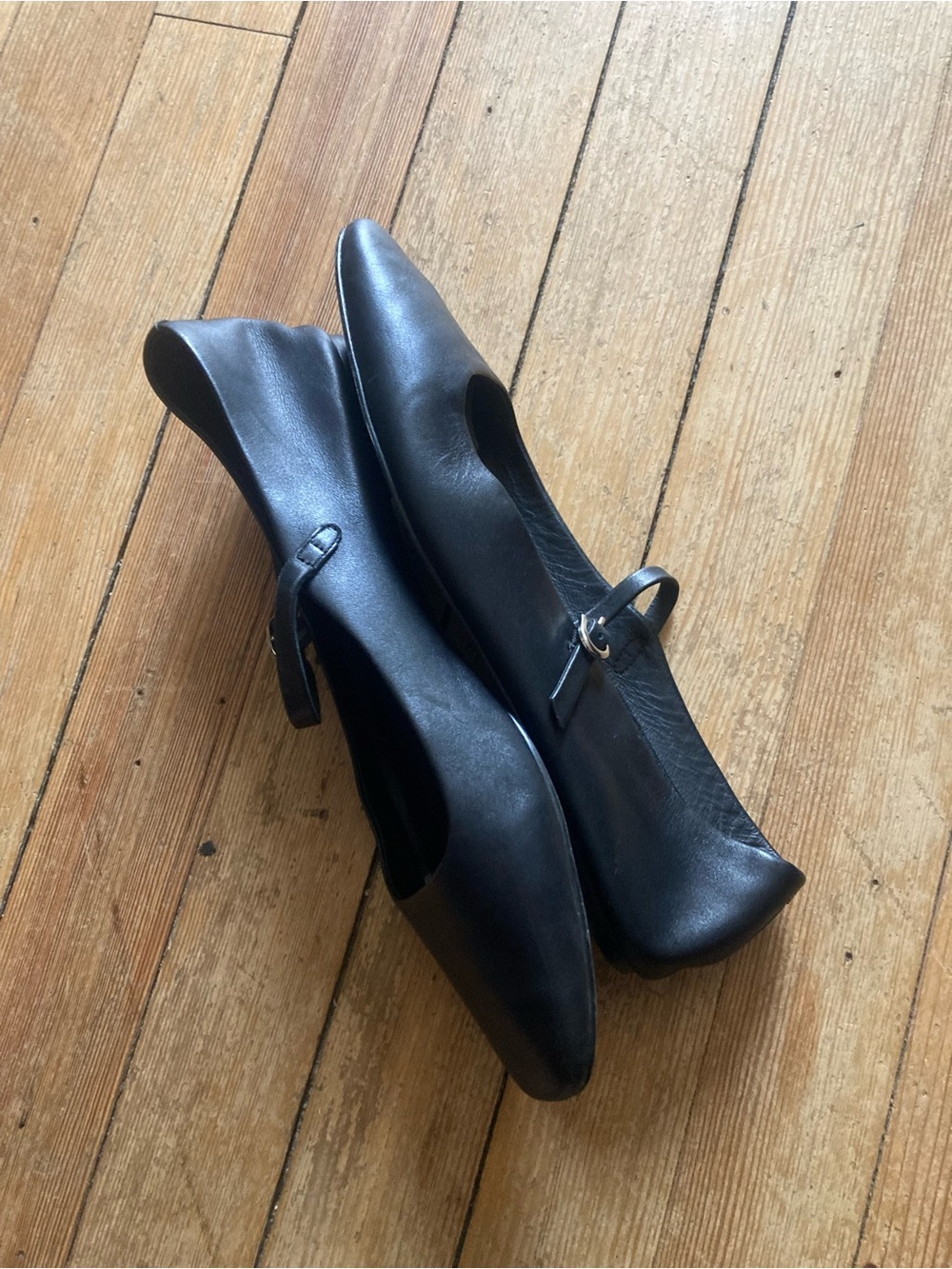 Maple Mary Jane Ballet Flat — Black Leather — 8 - Picture 10 of 11